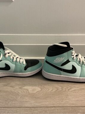 Jordan Sneakers in Mint Green and Black